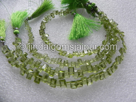Peridot Cut Baguette Beads